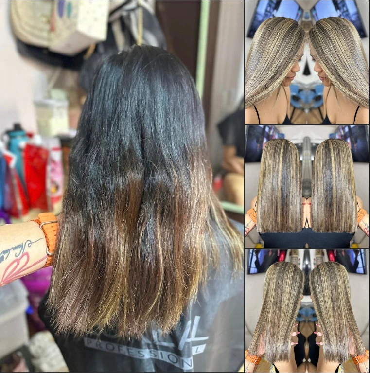 Before and After Rebond with Highlights 2