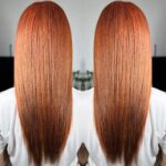 Rebonded with hair color